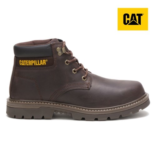 CAT Outbase Steel Toe Men's Work Boots Coffee (AU H-907) Australia